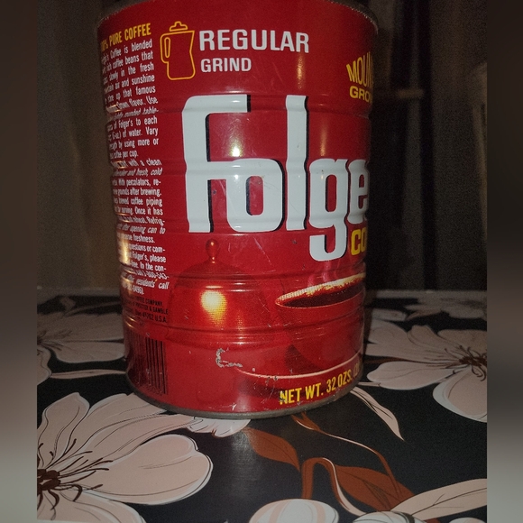 Vintage folgers brand coffee container - Picture 4 of 4
